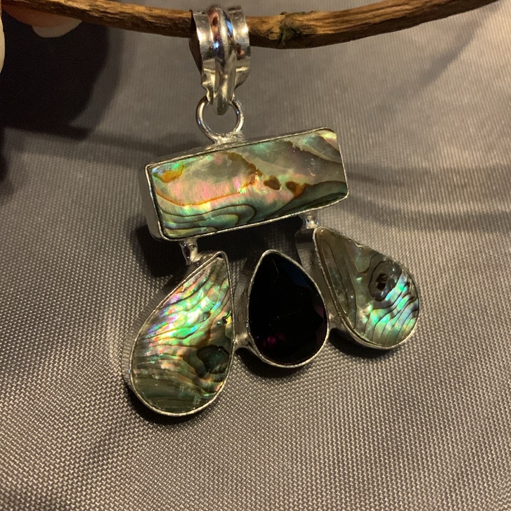 Abalone shell mother of pearl pendant